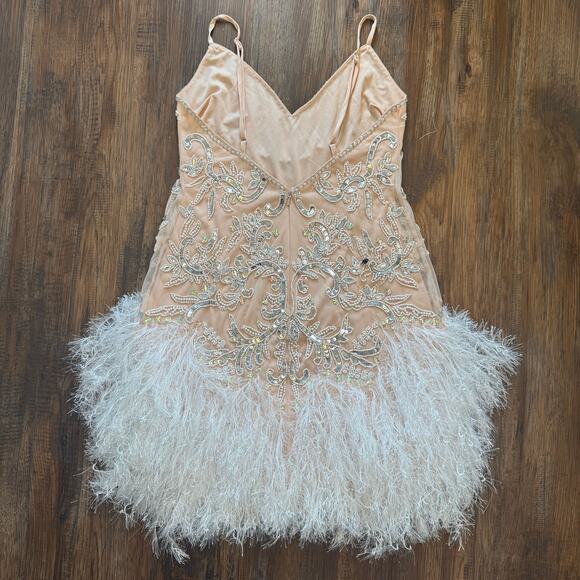 ASOS Beige Sequin Mini Dress - Picture 13 of 16